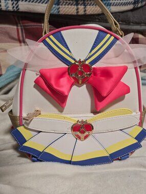Reversible Sailor Moon and Tuxedo Mask loungefly bag
